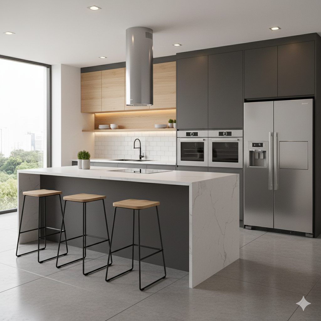 Sleek Modular Kitchen